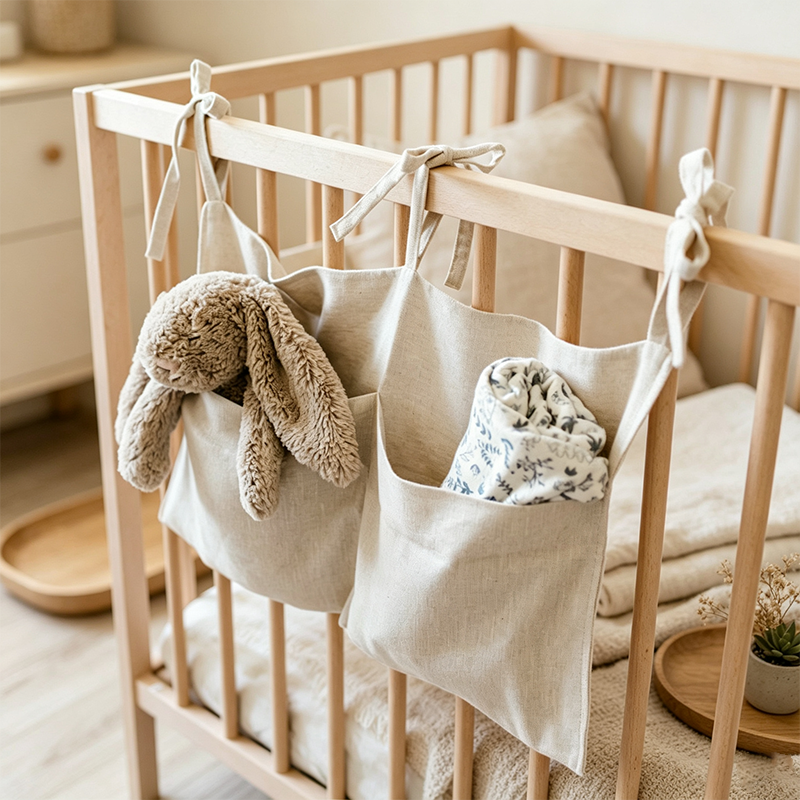 CouldNook Crib Hanging Organizer - Two-Pocket Fabric Design Collection