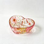 CouldNook Heart Jewelry Tray - Clear Resin and Embedded Flower Details