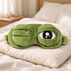 CouldNook Frog Sleep Mask - Plush Eyes And Playful Raised Eyelids