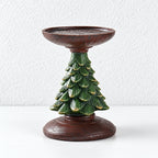 CouldNook Christmas Resin Candle Holder - Sculpted Trees And Festive Figures