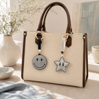 CouldNook Rhinestone Smiley Face Keychain - Star Bag Pendant