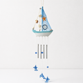 CouldNook Wooden Sailboat Wind Chime - Nautical Hanging Designs