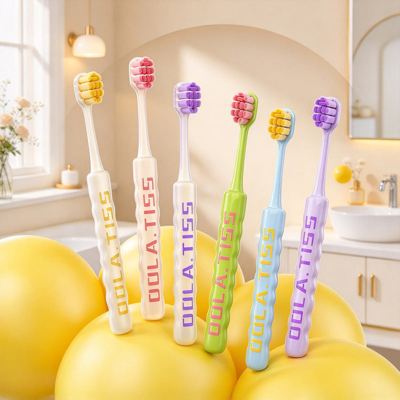 CouldNook Toothbrush - Translucent Handle And Wide Oval Bristle Head