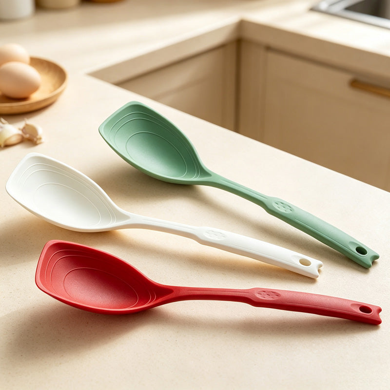 CouldNook Silicone Cooking Spoon - Wide Scoop Long Handle