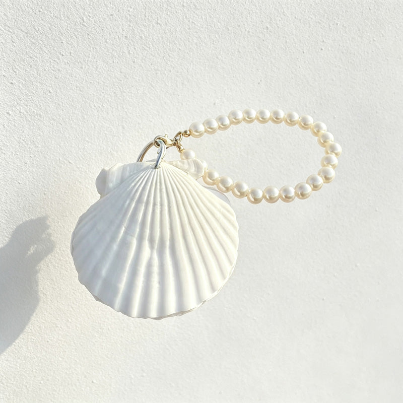 CouldNook Shell Notebook - Ridged Scallop Covers and Decorative Beaded Loop