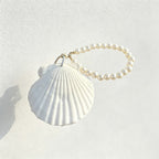 CouldNook Shell Notebook - Ridged Scallop Covers and Decorative Beaded Loop