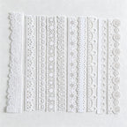 CouldNook Lace Paper Decoration Set - Openwork Borders and Delicate Cutout Motifs