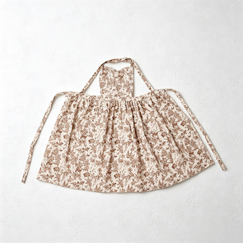 Floral Princess Apron - Polyester Backband Kitchen Apron