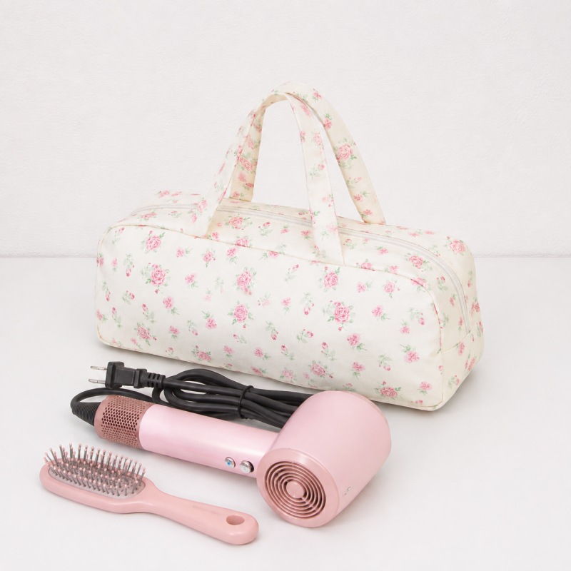 CouldNook Hair Tool Storage Bag - Quilted Long Case and Handles