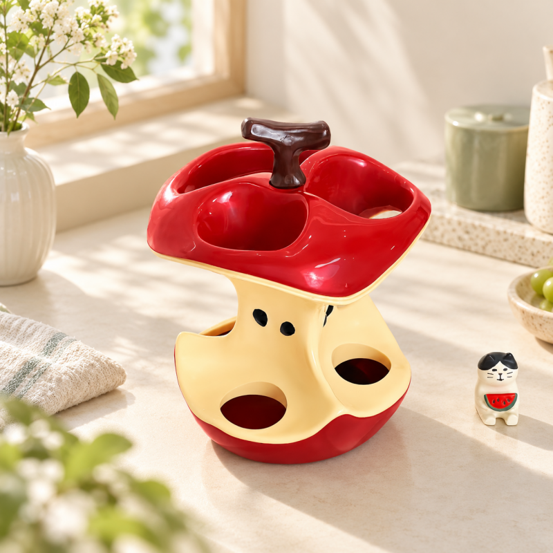 Apple Core Toothbrush Holder for Bathroom Counters