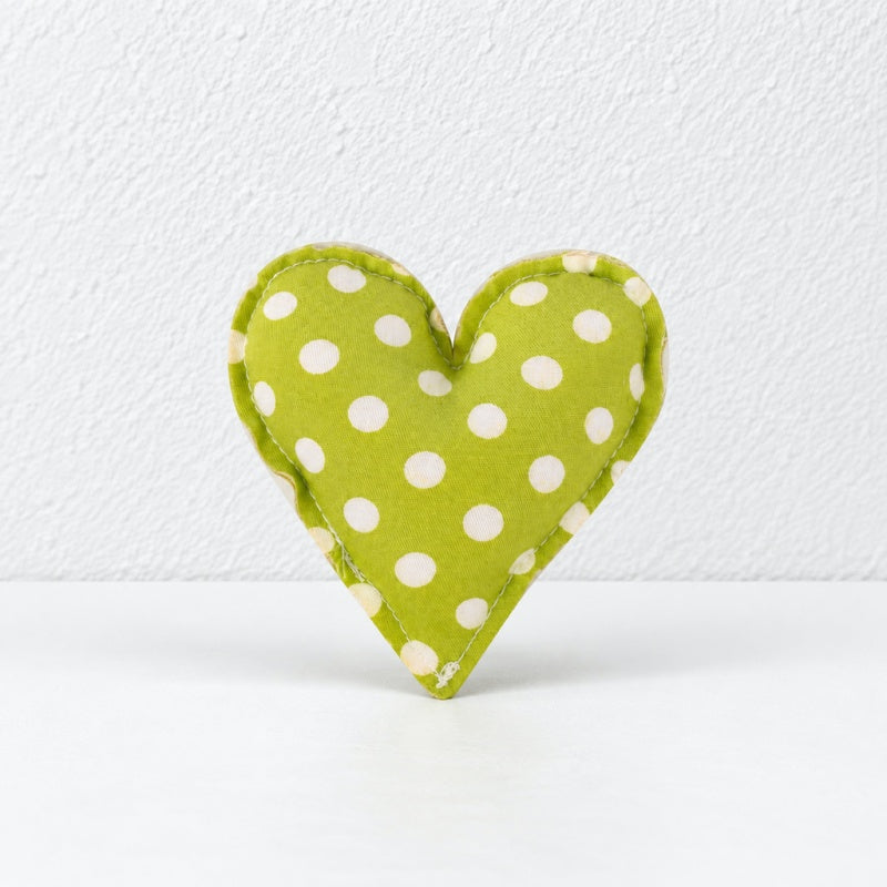 CouldNook Fabric Heart Decoration - Padded Shape And Patterned Textile Exterior