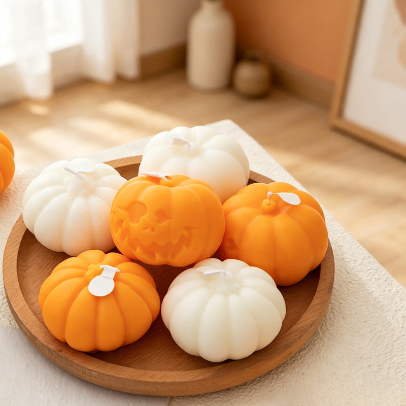 CouldNook Halloween Pumpkin‑Shaped Scented Soy Wax Candle‑Handmade Decorative Aroma Gift