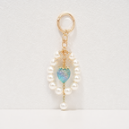 CouldNook Clear Strawberry Pearl Keychain - Bowknot Bag Pendant
