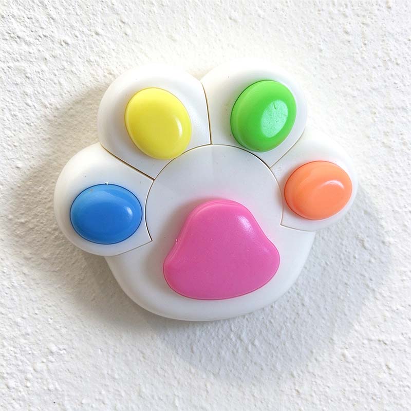 CouldNook Paw Highlighter Set - Removable Color Tips And Rounded Holder