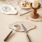 CouldNook Embroidered Coaster - Quilted Fabric Border and Octagonal Shape Choices