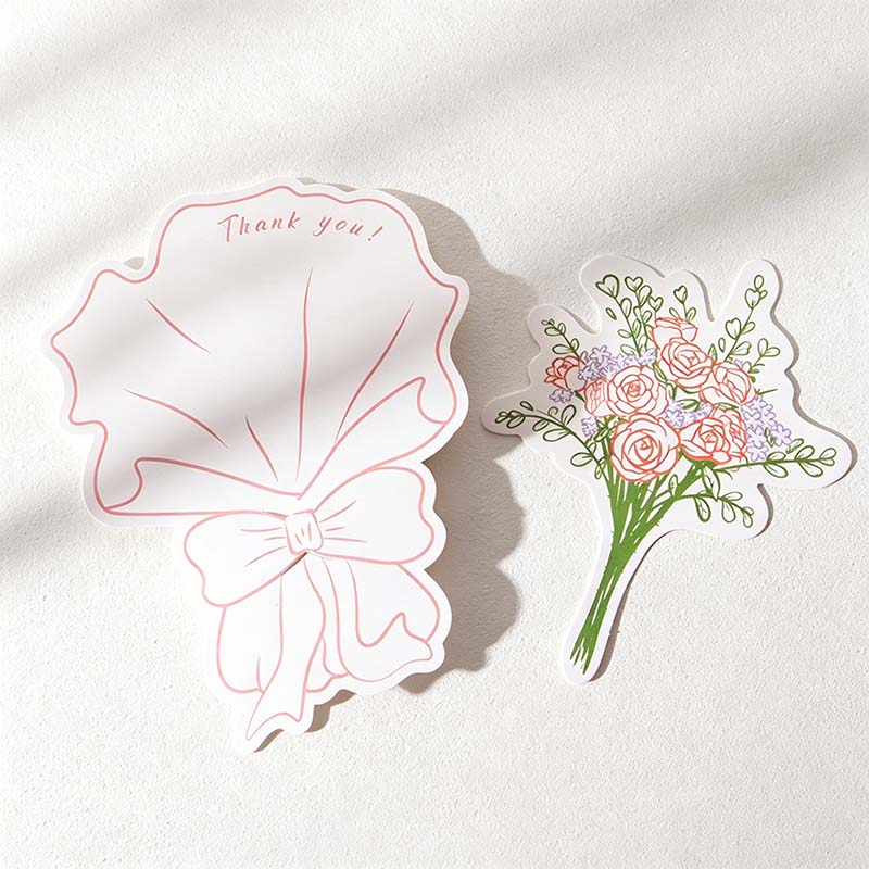 CouldNook Bouquet Greeting Card - Floral Insert And Illustrated Ribbon Wrap