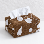 CouldNook Caramel Fabric Tissue Holder - Woven Pattern Cover