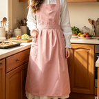 CouldNook Ivory Crossback Apron - Flowing Garden Kitchen Cover