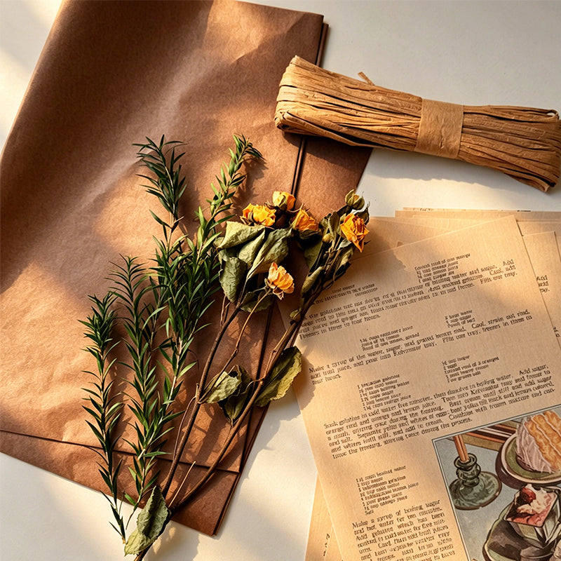 CouldNook DIY Vintage Gift Wrapping Kit - Aesthetic Paper & Accessories Set