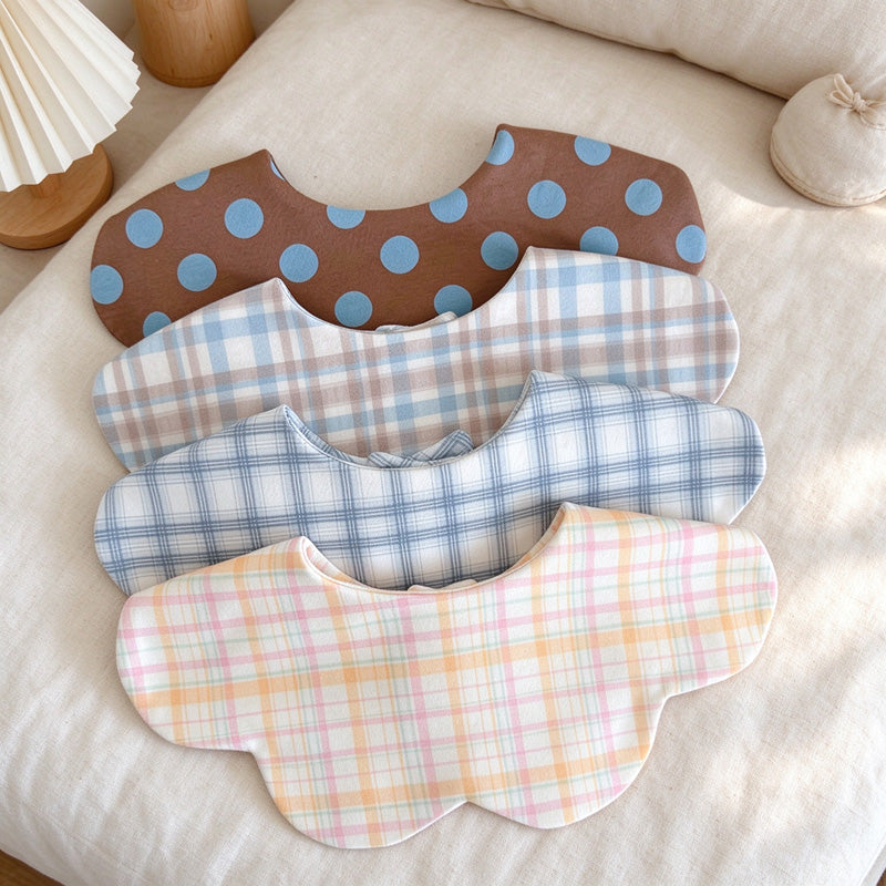 Waterproof Baby Bib with Reversible Scalloped Design