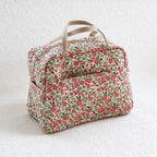CouldNook Floral Quilted Storage Bag - Twin Handles And Front Pocket