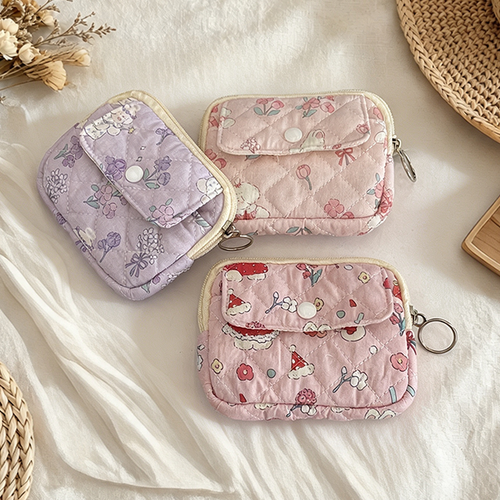 CloudNook Floral Print Coin Purse‑Multi‑Pattern Card Wallet