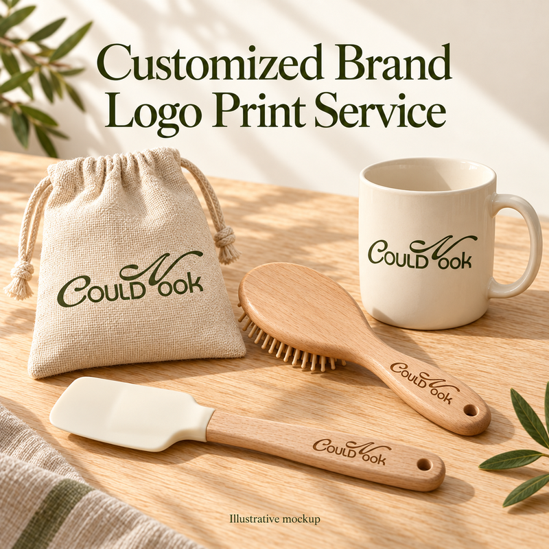CouldNook Customized Brand Logo Print Laser Service - Flexible Product Branding