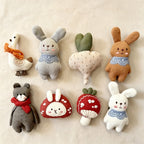 CouldNook Fabric Fridge Magnet - Padded Woodland Figures and Stitched Faces