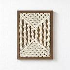 CouldNook Framed Cotton Wall Art - Knotted Patterns and Rectangular Border