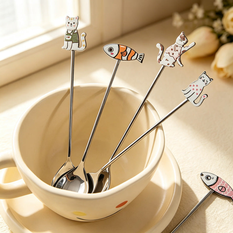 CouldNook Stainless Steel Serving Spoon - Sculpted Small Scale Design