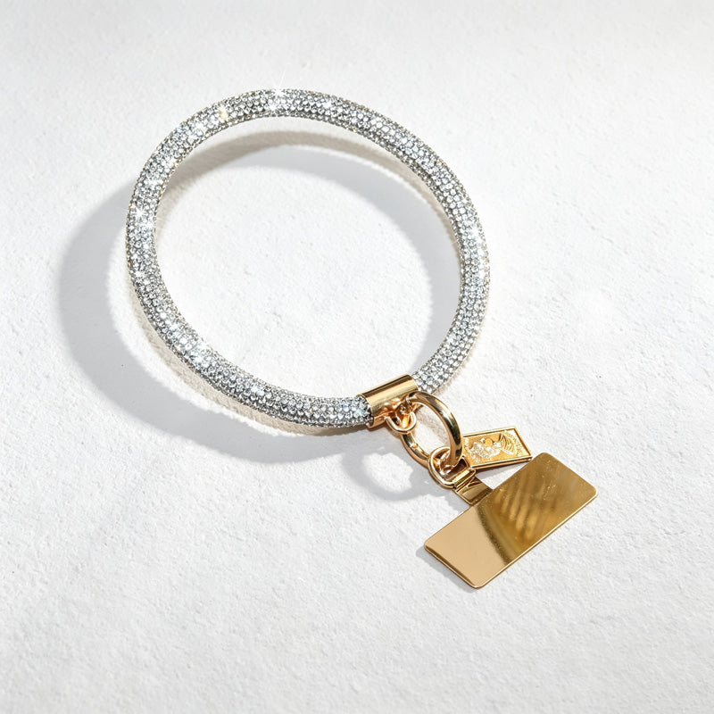 CouldNook Rhinestones Set Phone Strap with Rounded Links