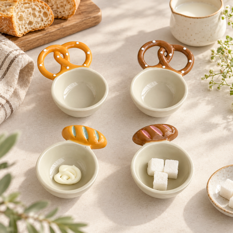CouldNook Bread Accent Dipping Bowl - Baguette or Pretzel