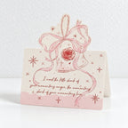 CouldNook Pink Rose Pop Up Card - Romantic Shaped Artwork
