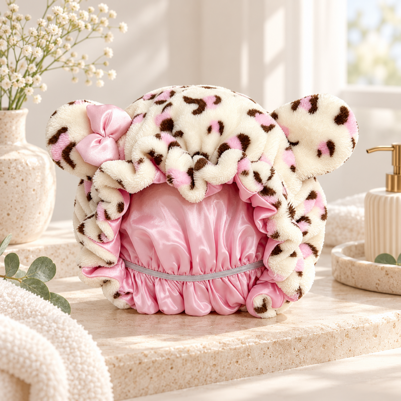 CouldNook Sleep Bonnet - Plush Ears And Bow