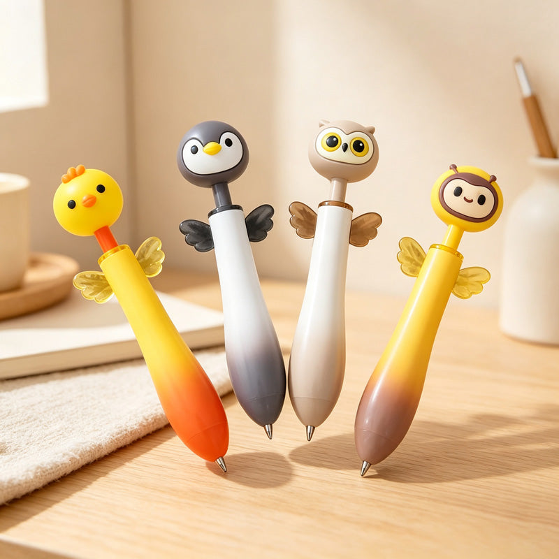 CouldNook Animal Ballpoint Pen - Rounded Character Head and Chubby Barrel