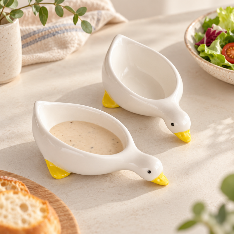 CouldNook Duck Sauce Dish - Sculpted Bird Shape