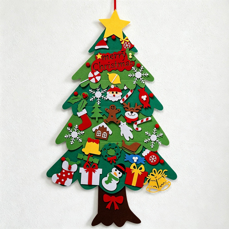 CouldNook Felt Christmas Tree Activity Set - Detachable Hanging Ornaments