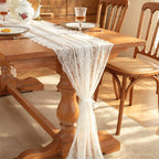 CouldNook Delicate Lace Embroidered Table Runner - Romantic Home Decor