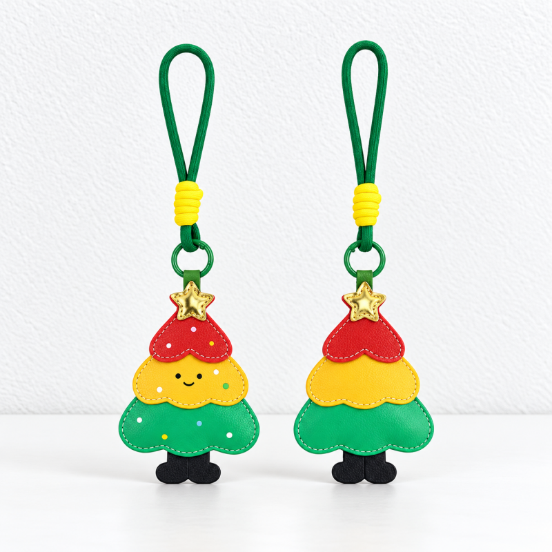 CouldNook Christmas Hanging Charm - Colorful PU Shapes and Cord Loop