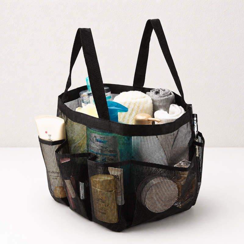 CouldNook Mesh Shower Caddy - Exterior Pockets and Carry Handles