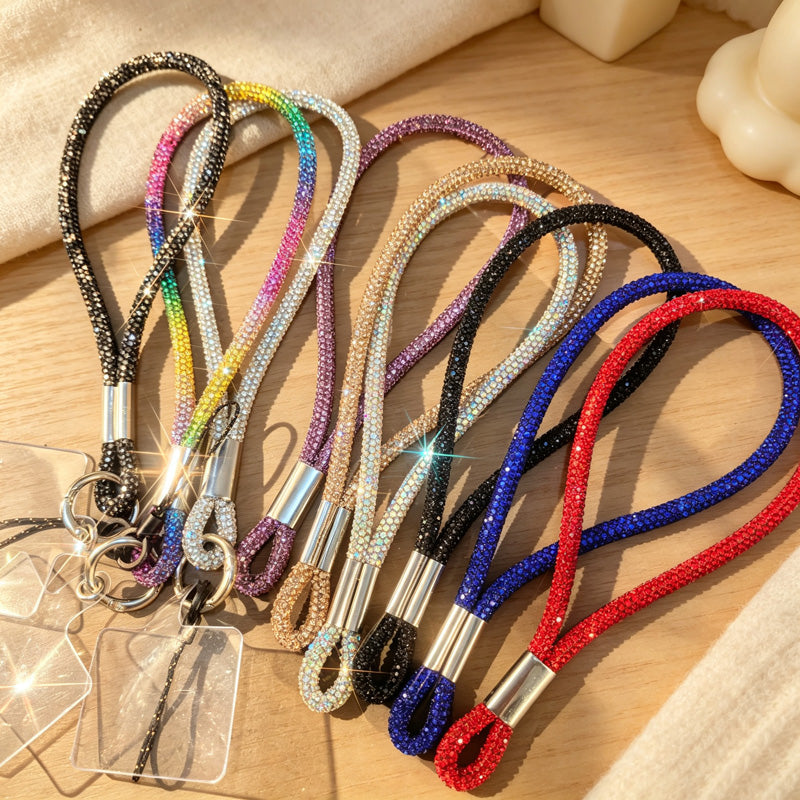 CouldNook Rhinestones Set Phone Strap with Figure-Eight Links