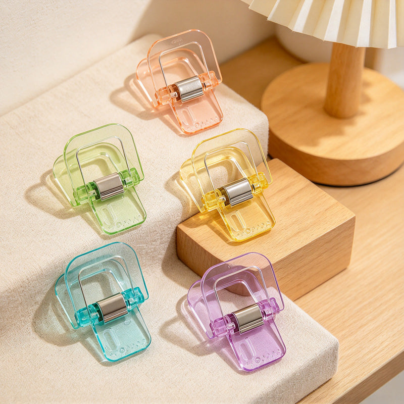 CouldNook Paper Clip Set - Translucent Bodies And Folding Square Handles