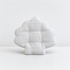 CouldNook Shell Shaped Lace Coaster - White Embroidered Layers