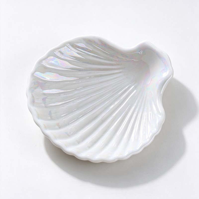 CouldNook Shell Jewelry Dish - Ribbed Fan Shape