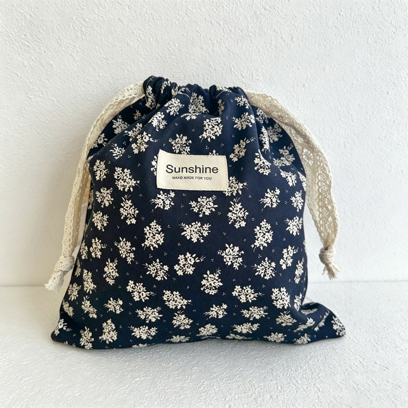 CouldNook Floral Drawstring Storage Bag - Six Animal and Flower Prints