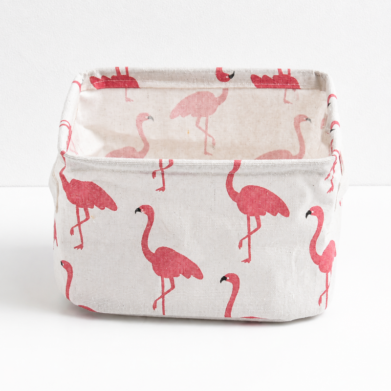 CouldNook Foldable Fabric Storage Basket - Printed Open-Top Designs