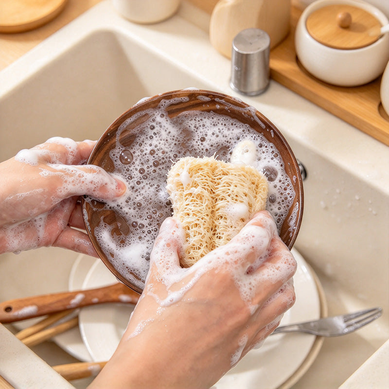 CouldNook Loofah Dish Scrubber - Hanging Loop