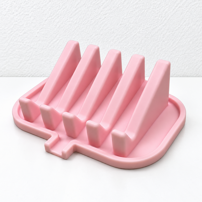 CouldNook Silicone Soap Tray - Five Sloping Ridges and Front Drainage Channel