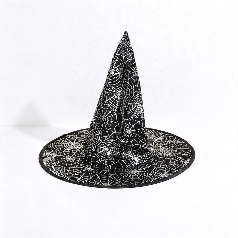 CloudNook Printed Witch Hat‑Halloween Cosplay Party Hat
