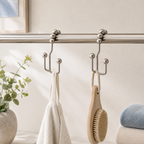 CouldNook Beaded Shower Curtain Hook - Rounded Metal Profile